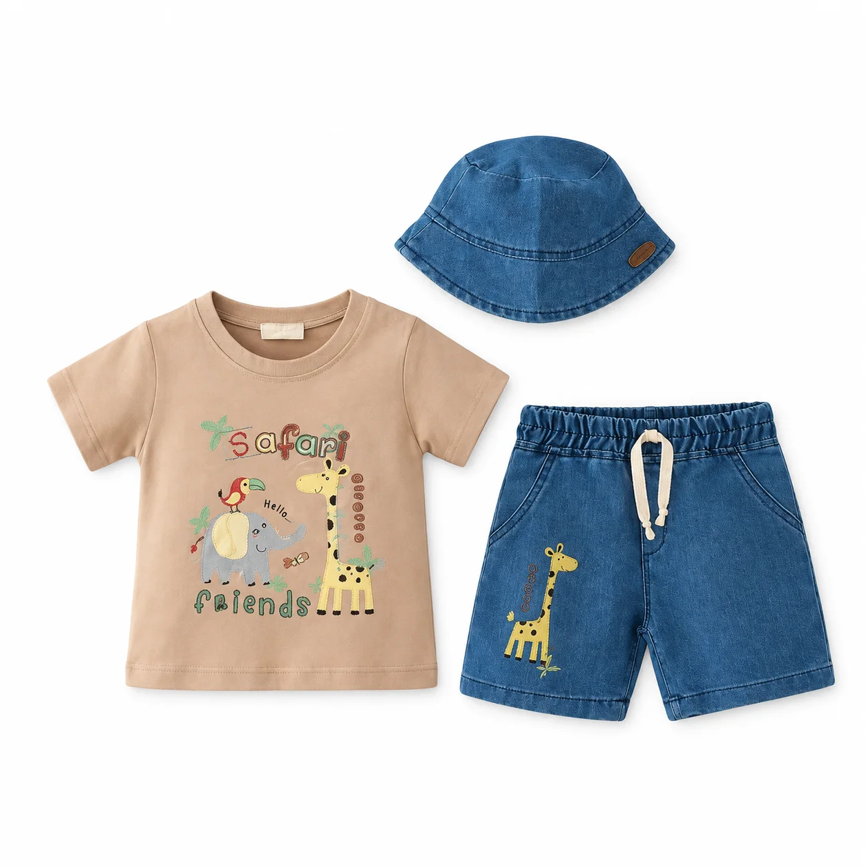 Mini Safari 3-18 Mois – Pack 3 Pièces Été Bébé Garçon