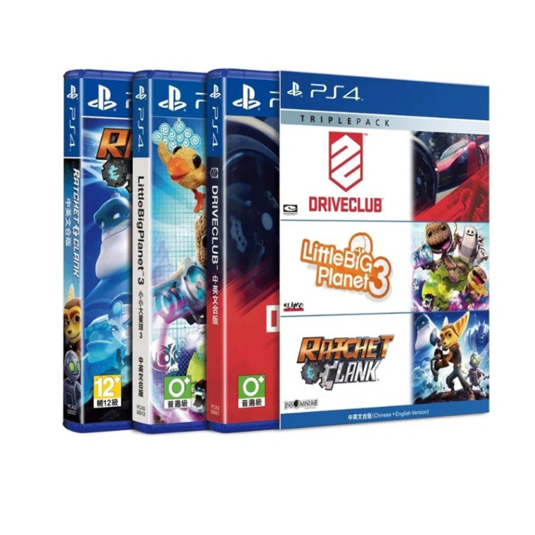 PS4 駕駛俱樂部+小小大星球3+拉捷特與克拉克 (中古三合一遊戲)