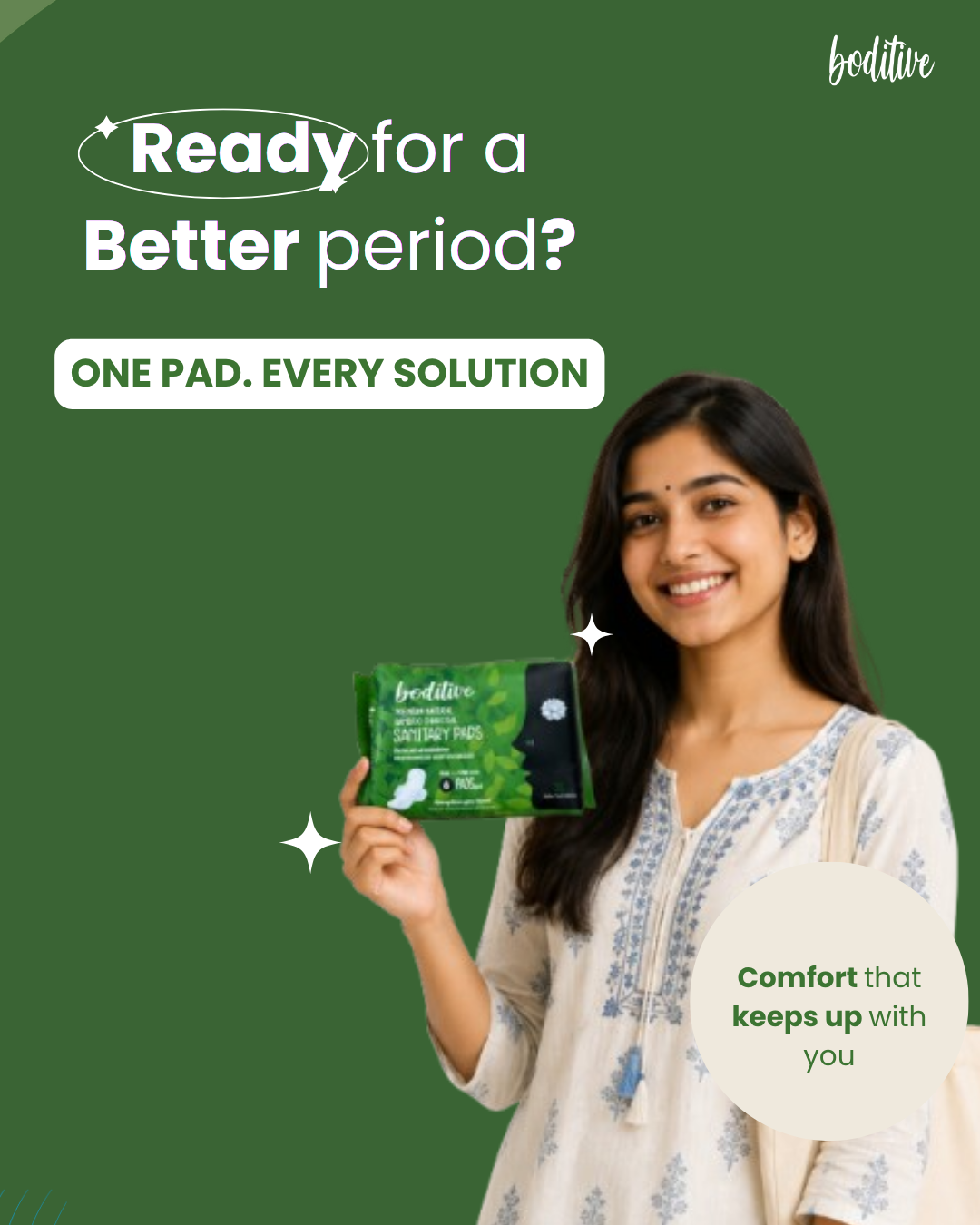 Premium Natural Bamboo Charcoal Sanitary Pads