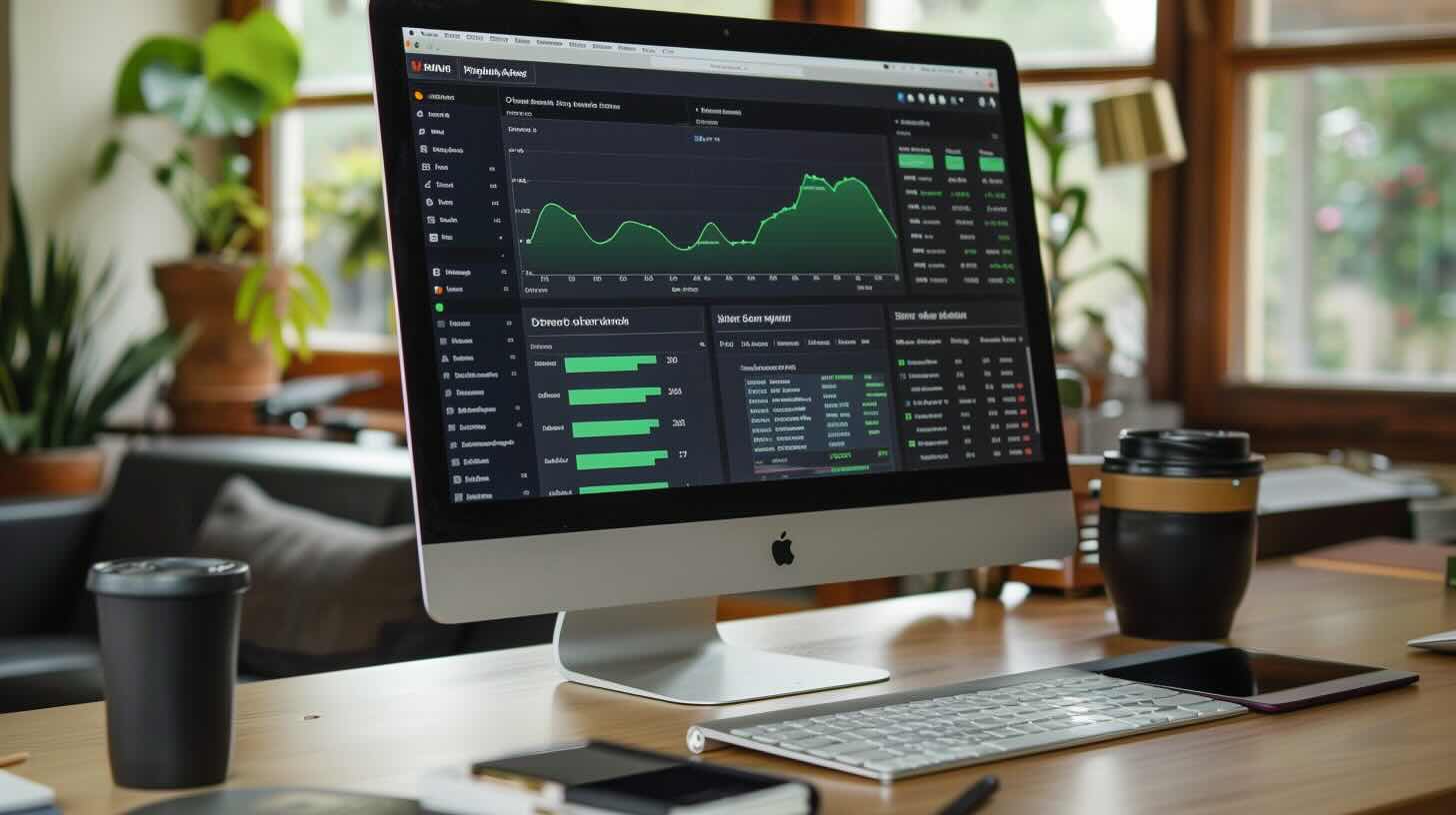 iMac on wooden desk