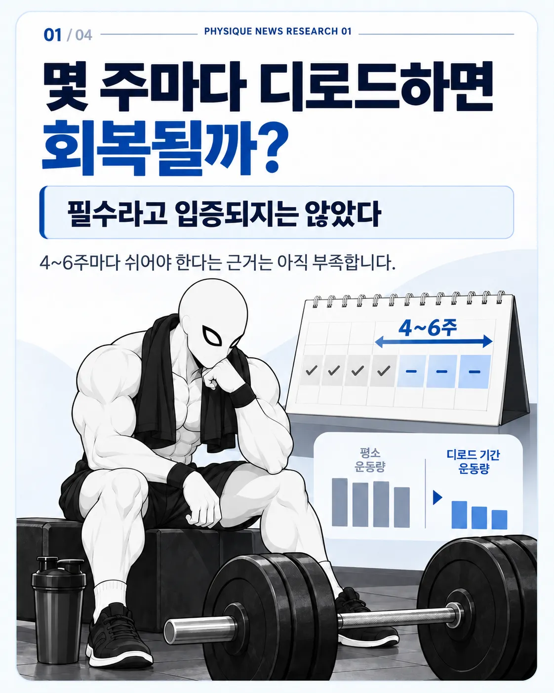 몇 주마다 디로드하면 회복될까? 필수라고 입증되지는 않았다