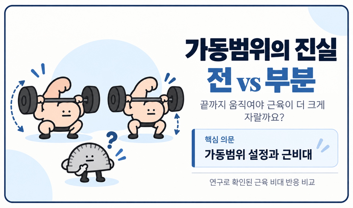 가동범위의 진실 전 vs 부분 끝까지 움직여야 근육이 더 크게 자랄까요? 가동범위 설정과 근비대