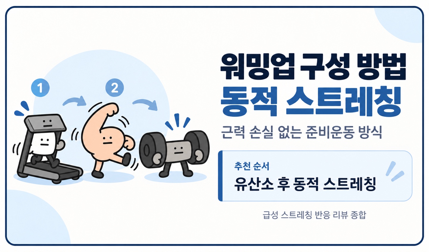 워밍업 구성 방법 동적 스트레칭 근력 손실 없는 준비운동 방식 유산소 후 동적 스트레칭