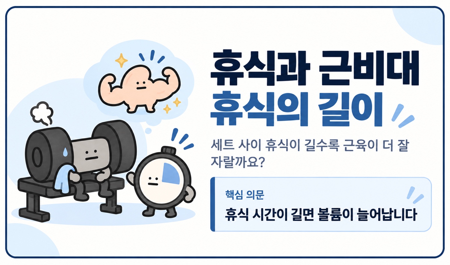 휴식과 근비대 휴식의 길이 세트 사이 휴식이 길수록 근육이 더 잘 자랄까요? 휴식 시간이 길면 볼륨이 늘어납니다
