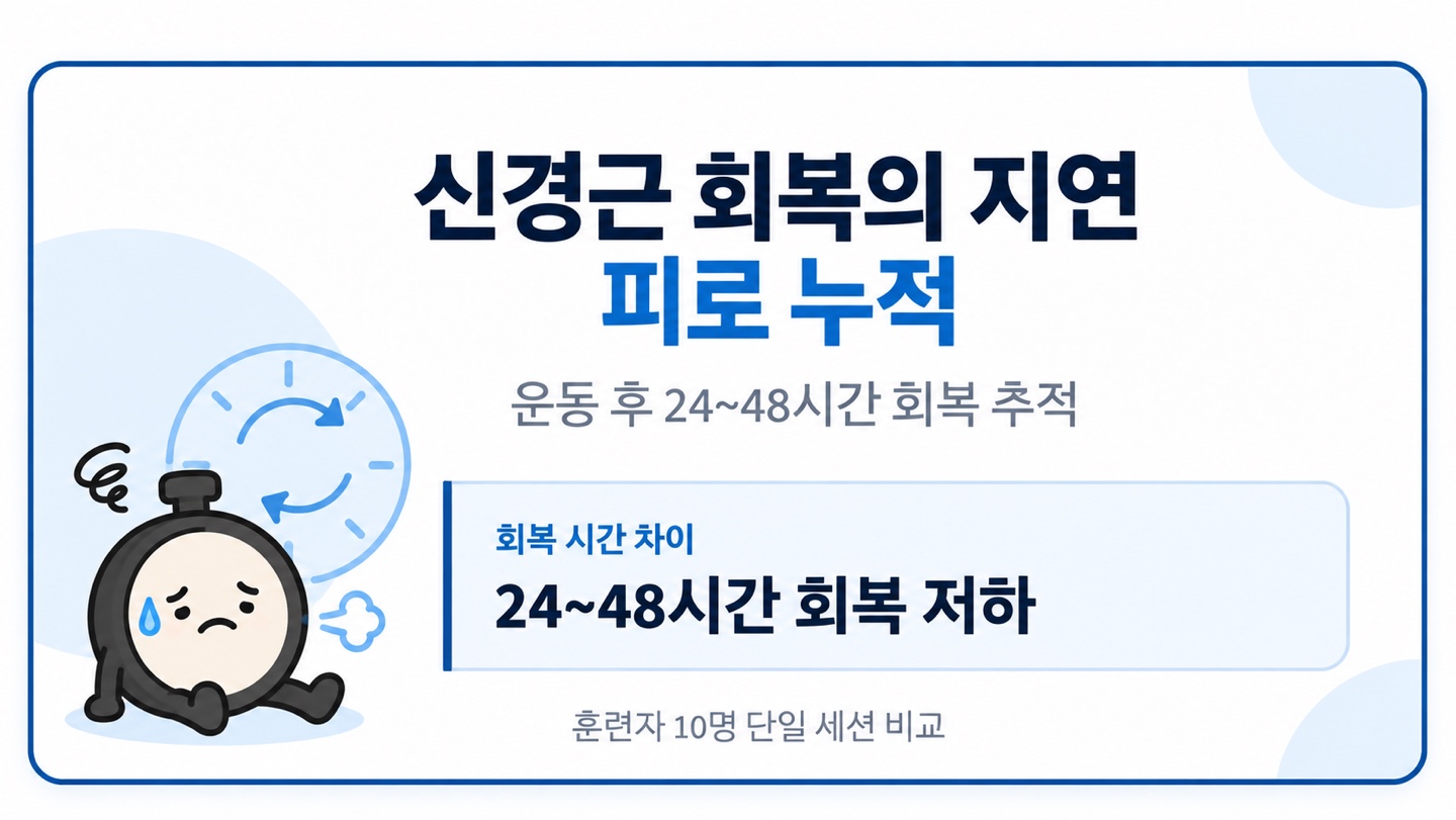신경근 회복의 지연 피로 누적 운동 후 24~48시간 회복 추적 24~48시간 회복 저하