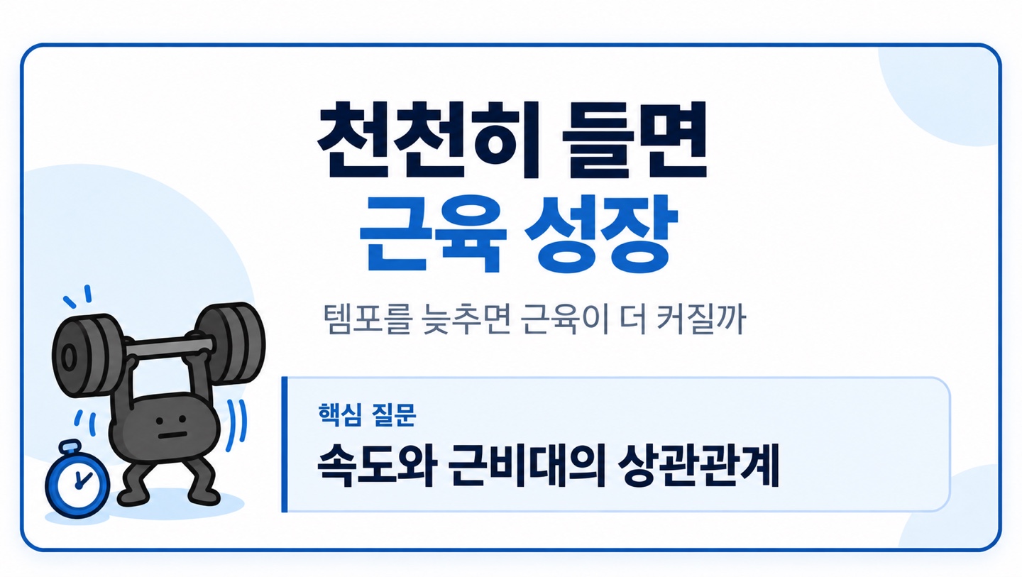 천천히 들면 근육 성장 템포를 늦추면 근육이 더 커질까 속도와 근비대의 상관관계