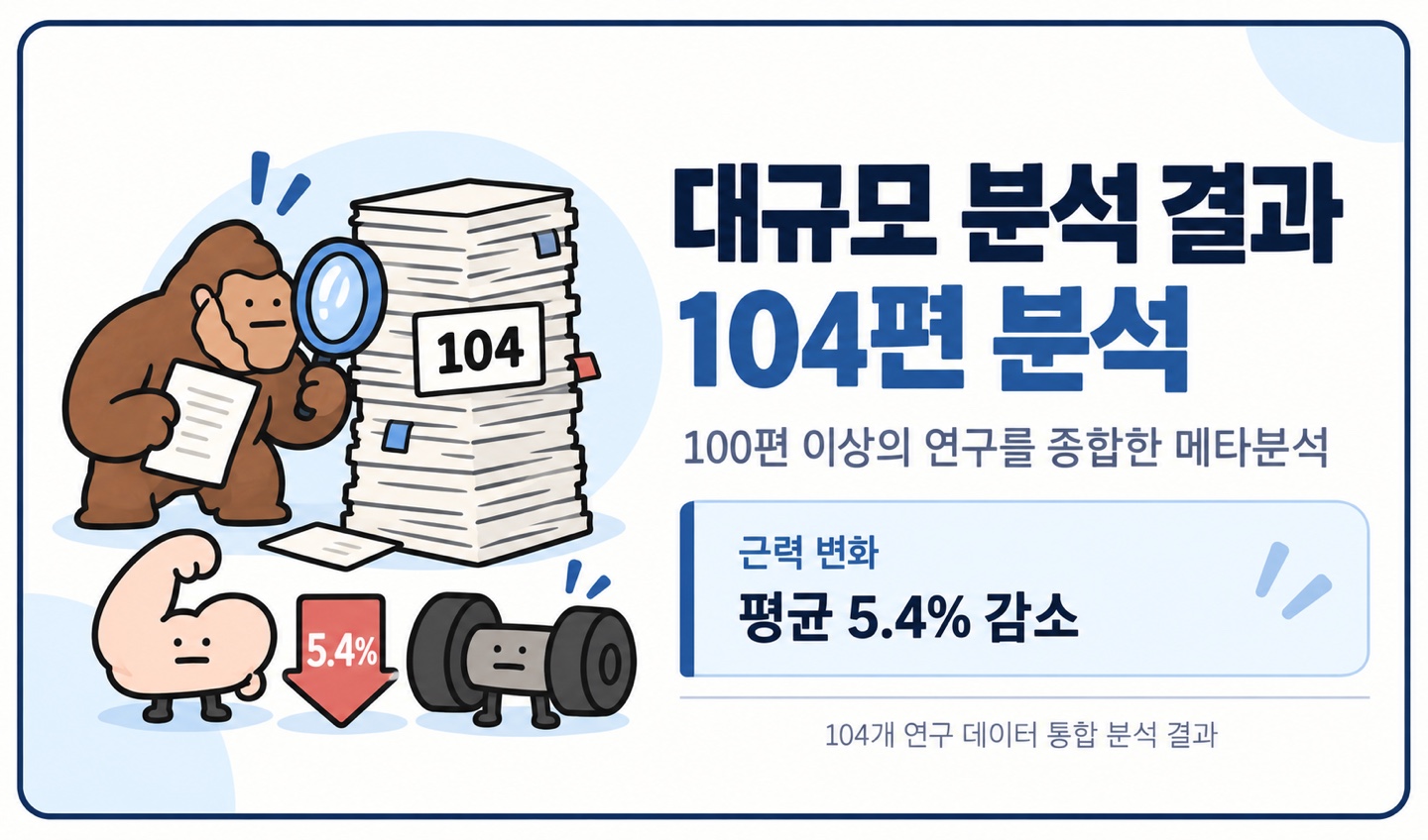 대규모 분석 결과 104편 분석 100편 이상의 연구를 종합한 메타분석 평균 5.4% 감소