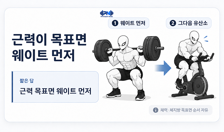 결론 근력이 목표면 웨이트 먼저