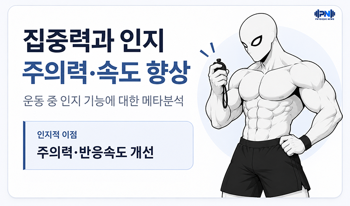 집중력과 인지 주의력·속도 향상 운동 중 인지 기능에 대한 메타분석 주의력·반응속도 개선