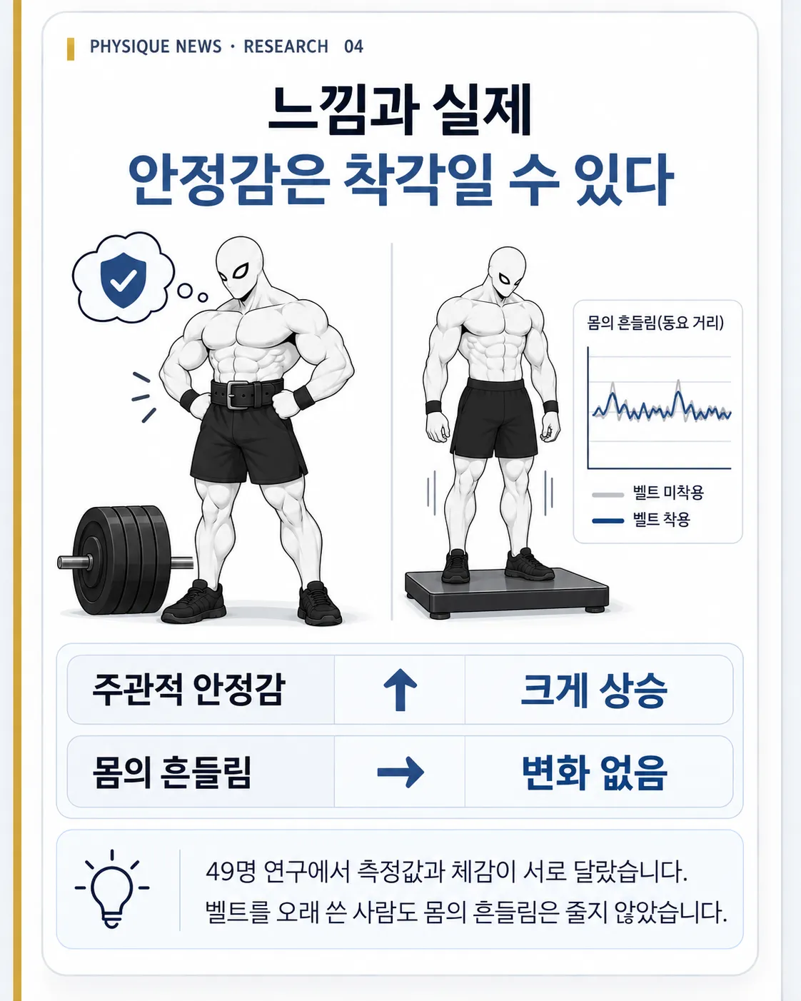 느낌과 실제 안정감은 착각일 수 있다