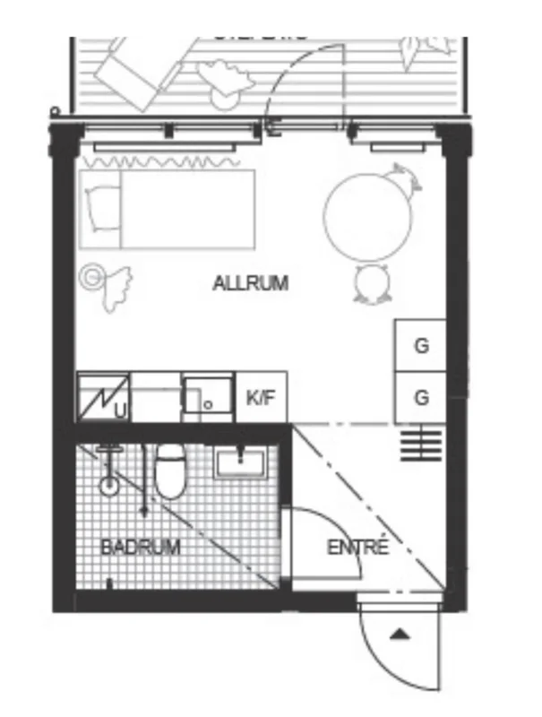 Vintergatan 2 · 1 rum · 22 kvm