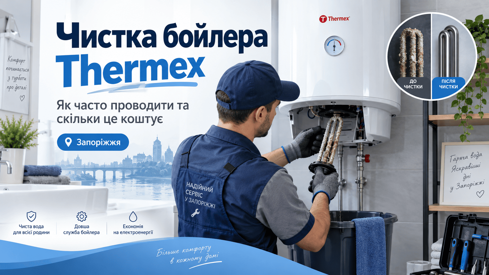 Чистка бойлера Thermex: як часто проводити та скільки це коштує