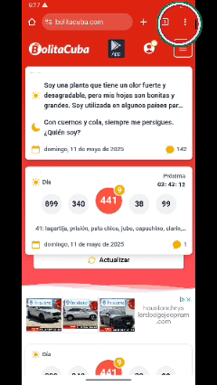 BolitaCuba PWA en Android