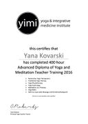 Yoga Teacher/Therapist 750 hr (350 +400)
