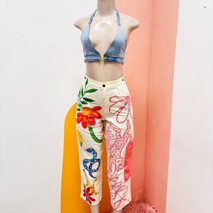 Pantalón pintado a mano