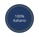 Un segno distintivo di autenticità e qualità: 100% Italiano.