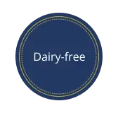 Label or icon 'Dairy-free', indicating a product free of dairy ingredients.