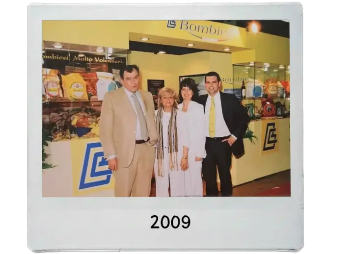 Photo of the Bombieri family present for the first time at the Cibus fair