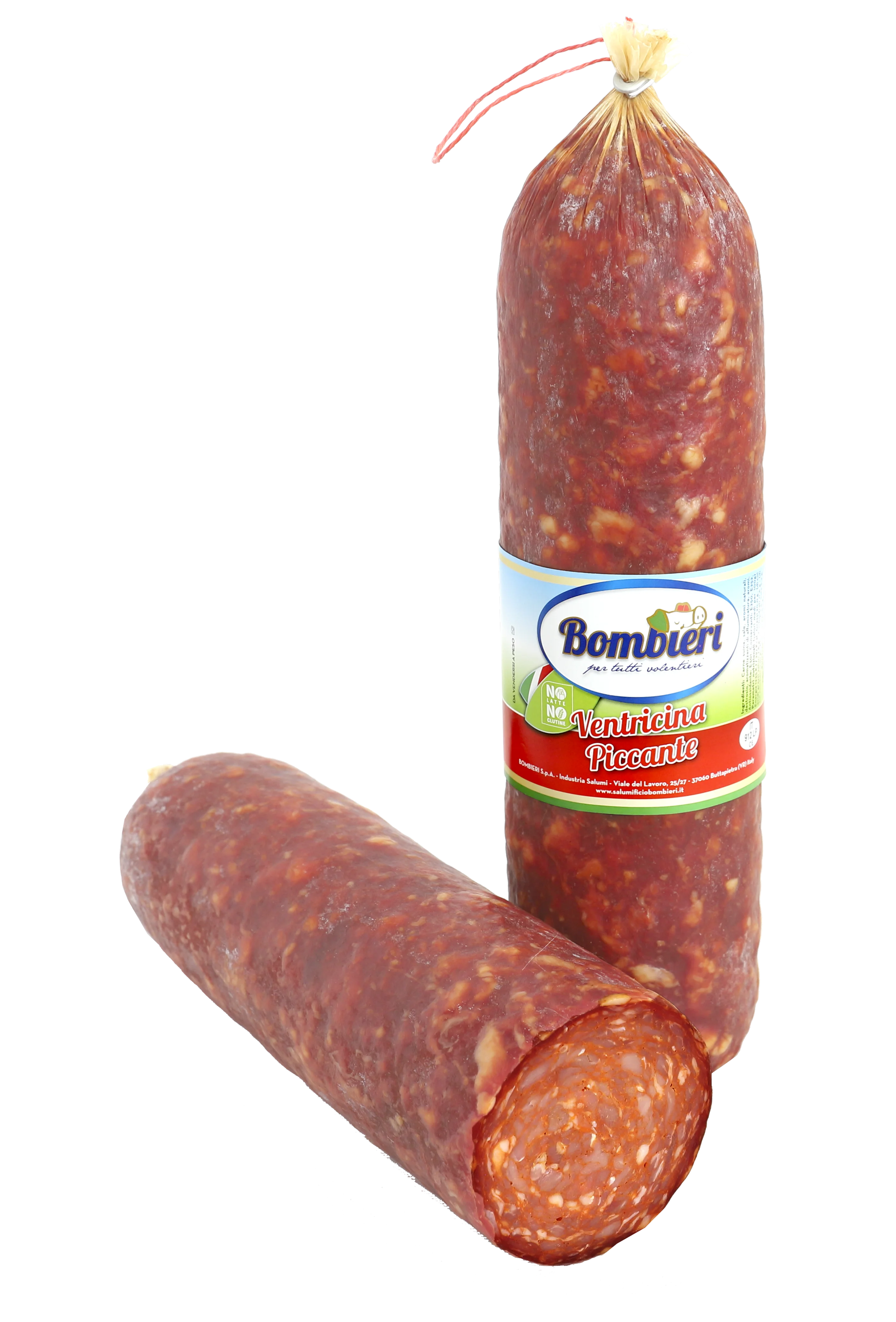 Bombieri Spicy Ventricina: Italian salami with a red heart and an intensely spicy flavor.