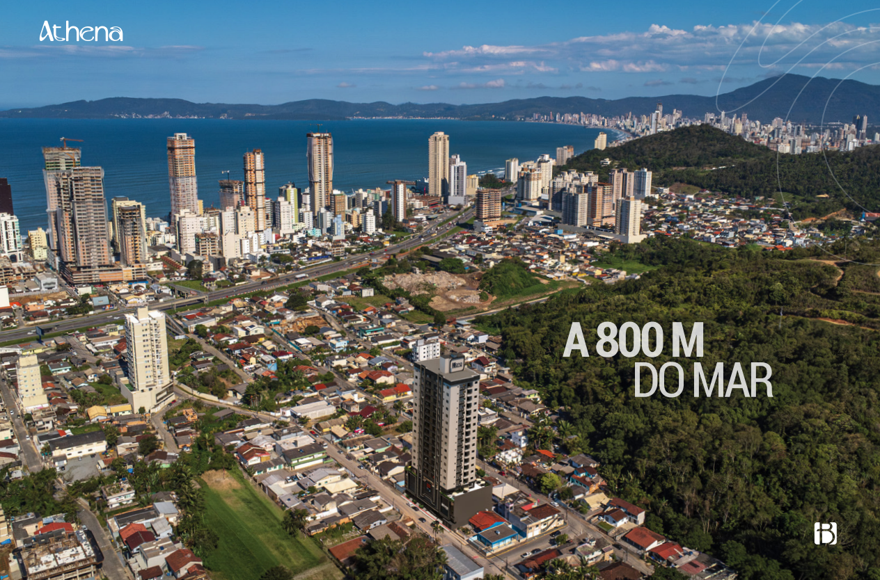 Athena Residence - Vista Aérea - 800m do Mar