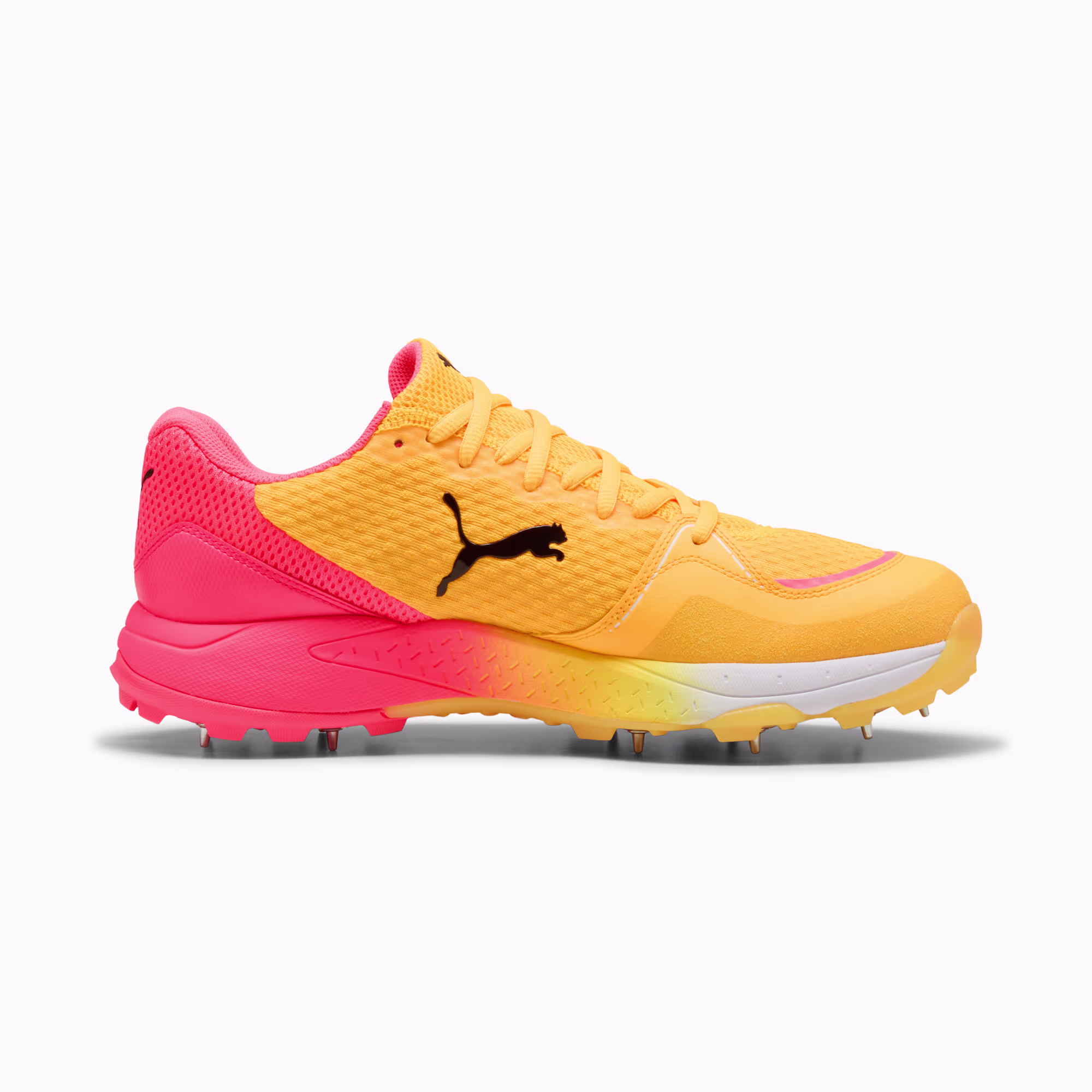 PUMA Spike 24.1 Cricket Shoe, Sun Stream-PUMA Black-Sunset Glow view 5