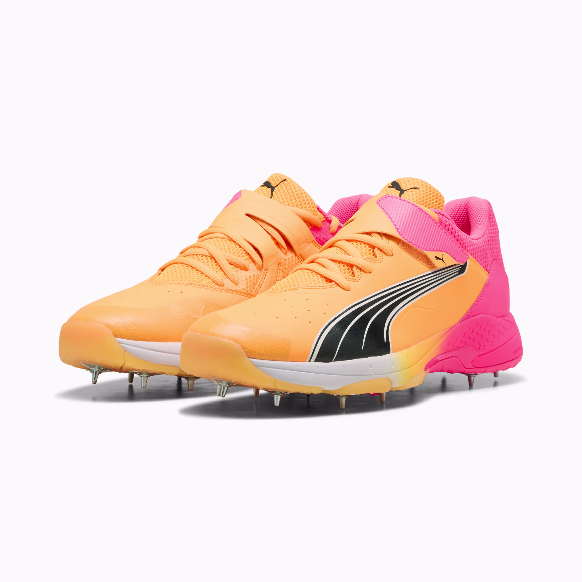 PUMA Bowling 24.1 Cricket Shoe, PUMA White-PUMA Black-Sun Stream view 2