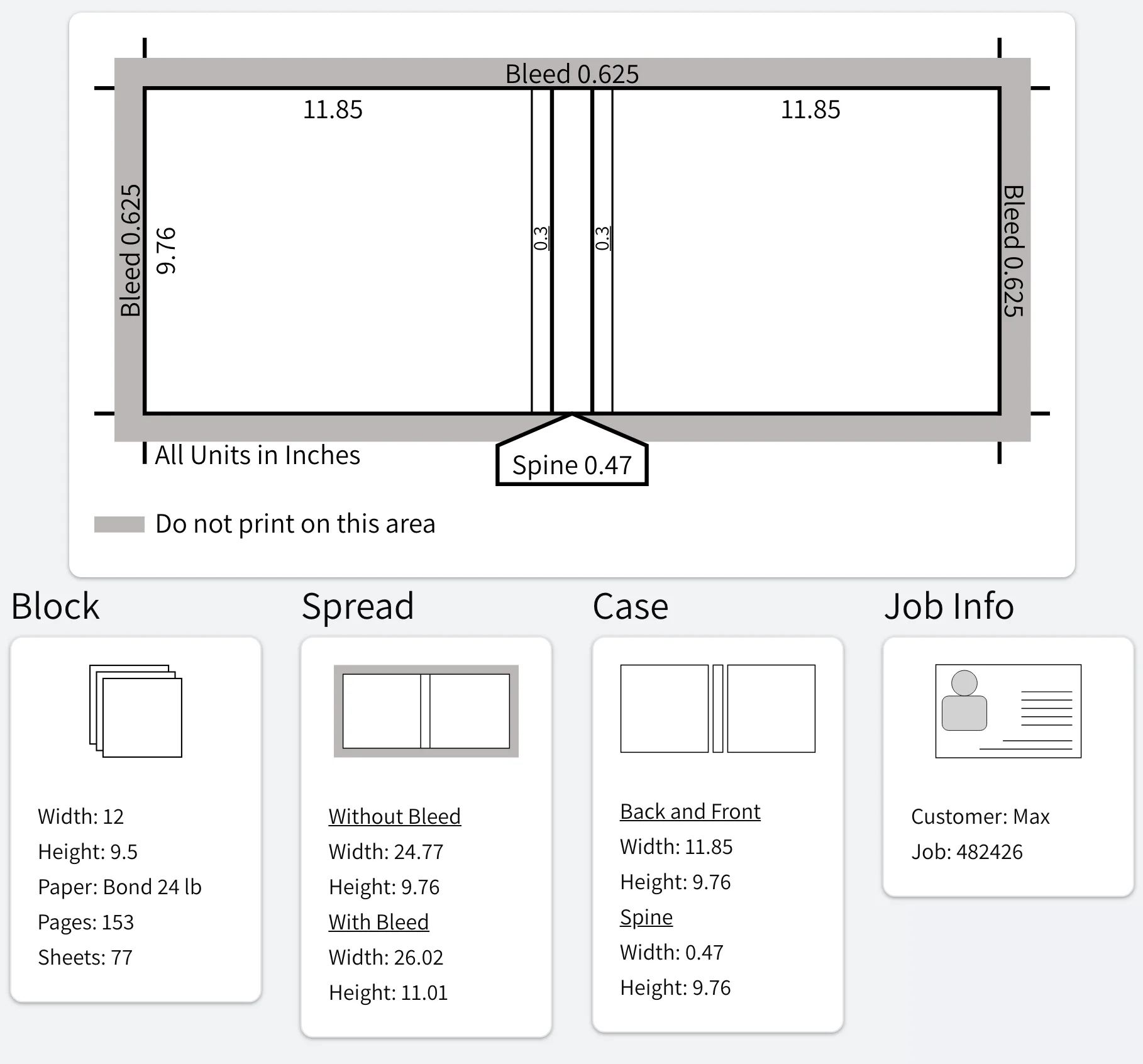 Bookbind Monitoring Example Spine Calculator | BOOK-BIND