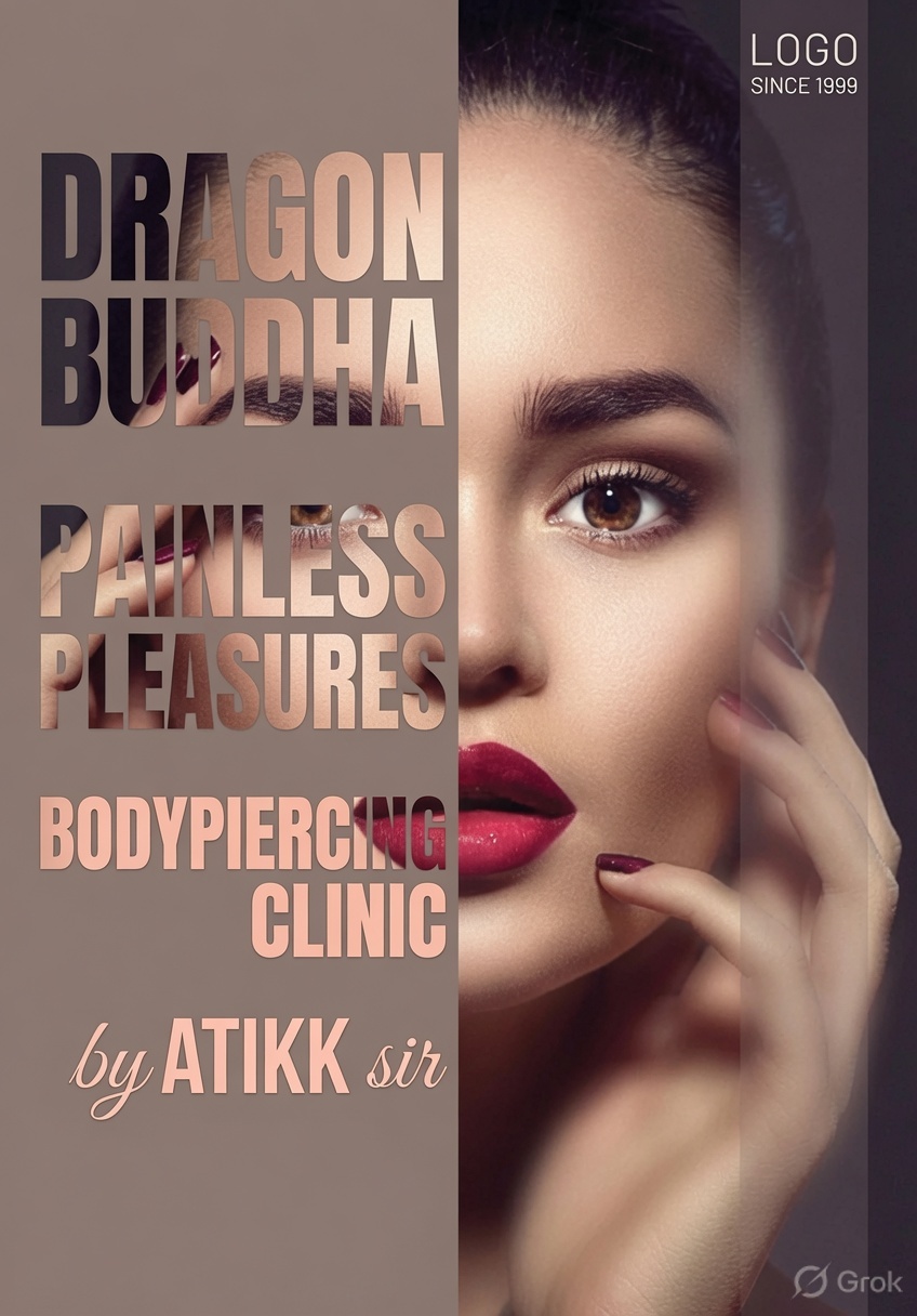 Dragon Buddha Painless Pleasures Bodypiercing Clinic logo
