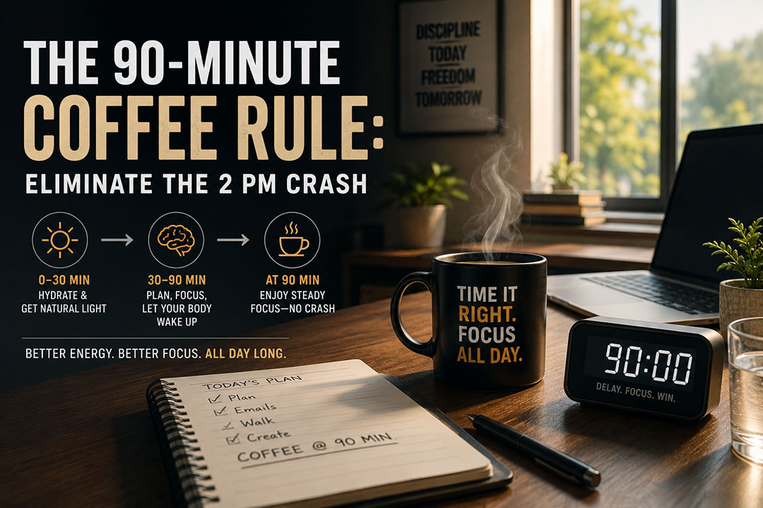The 90-Minute Coffee Rule: Eliminate the 2 PM Crash
