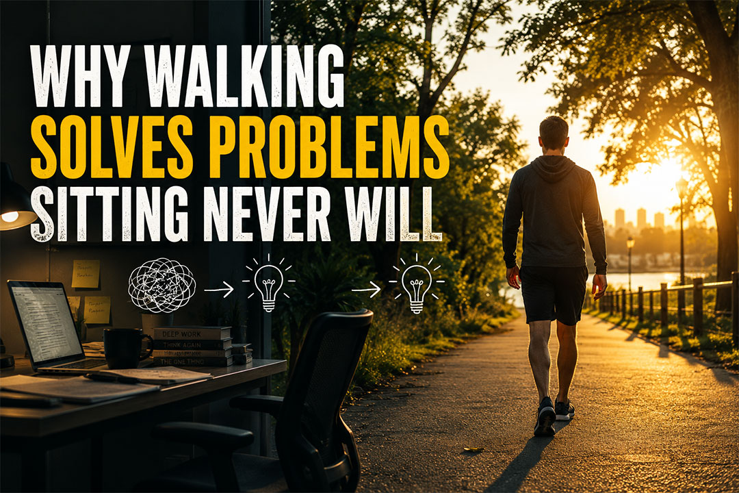 Why Walking Solves Problems Sitting Never Will
