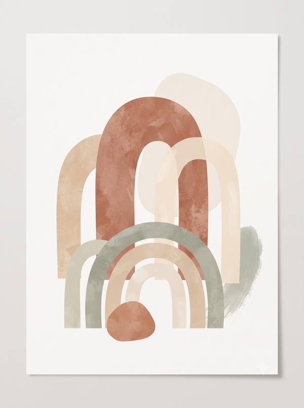 Boho Arches — Terracotta & Sage Abstract Print (Printable)