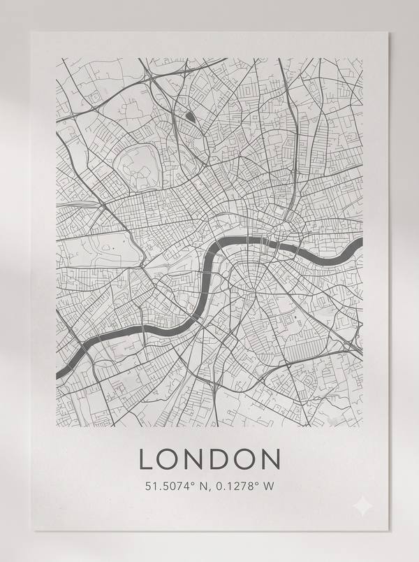 London Street Map — Minimalist City Map Print (Printable)