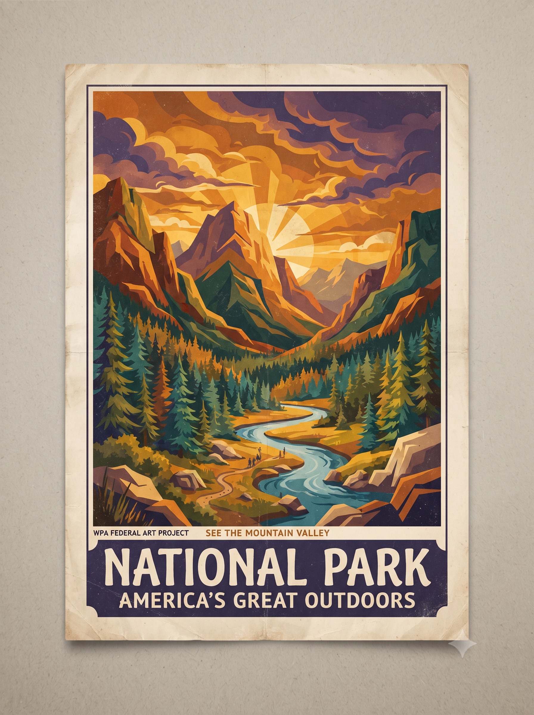 National Park — Vintage WPA Travel Poster (Printable)