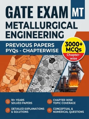 GATE Metallurgical Engineering (MT) - Previous Papers PYQs - Chapterwsie 3000+ MCQs