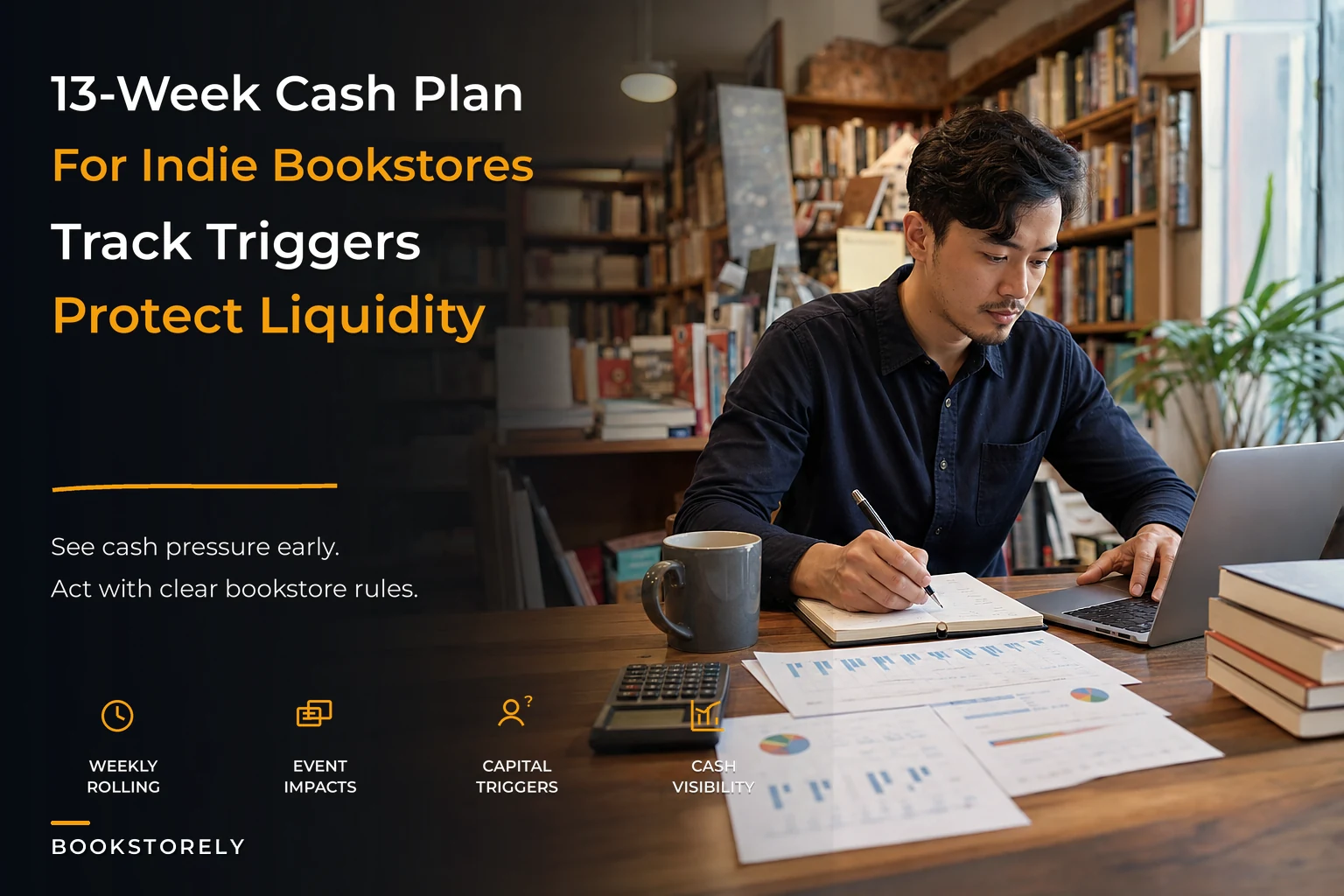A 13-week cash plan system for indie bookstores