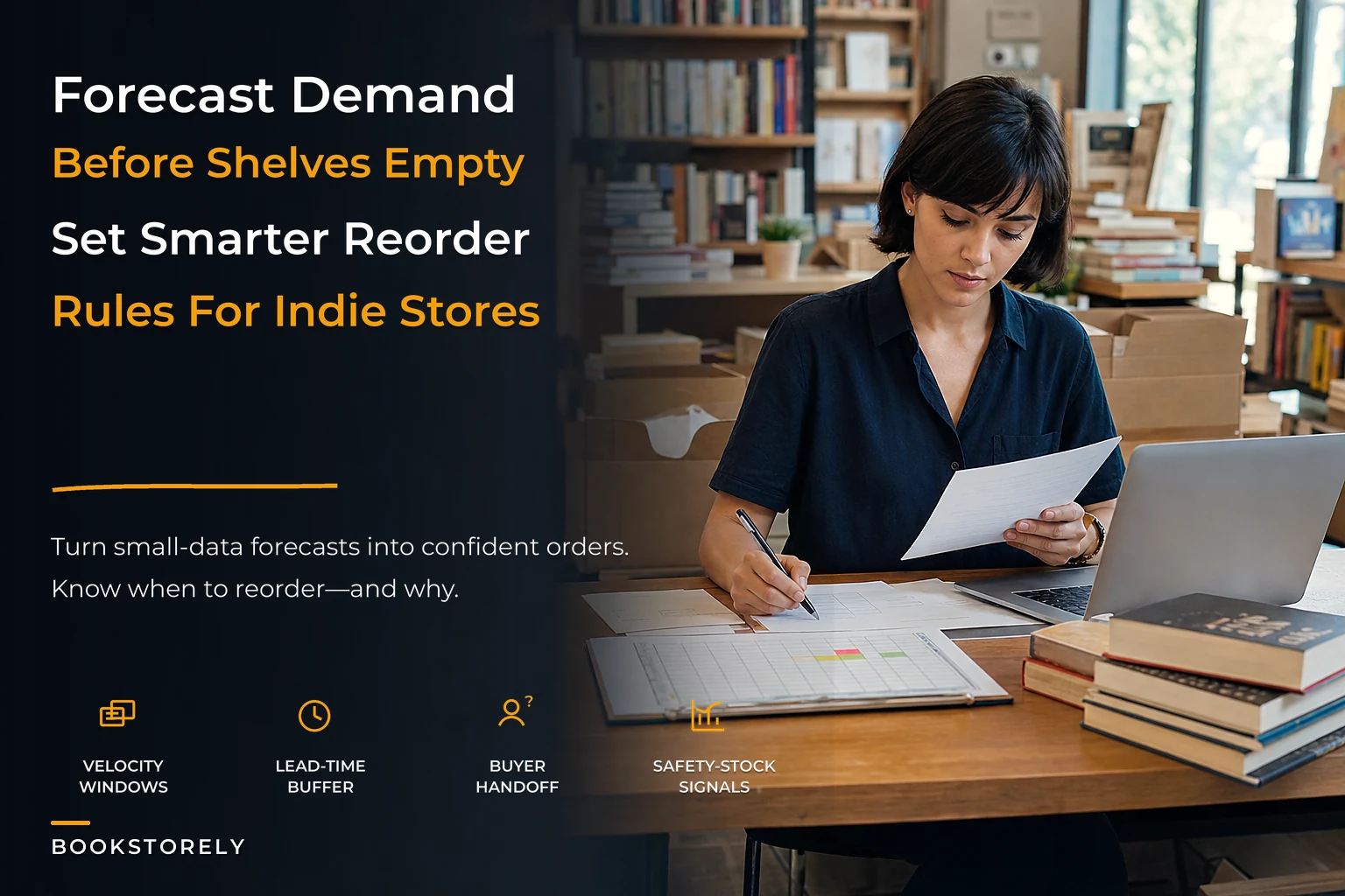 A demand-forecasting framework for indie bookstores and reorder rules
