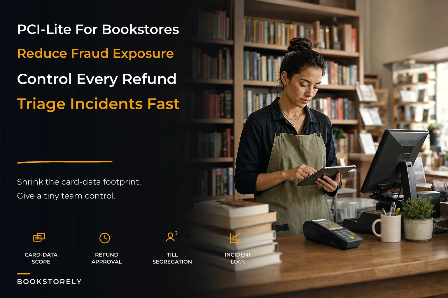 A PCI‑lite security playbook and fraud controls for small bookstores