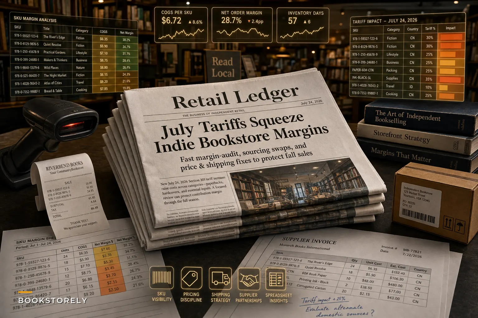 After the July 2026 Import Tariffs: A Practical Margin-Audit and Sourcing Playbook for Independent Bookstores