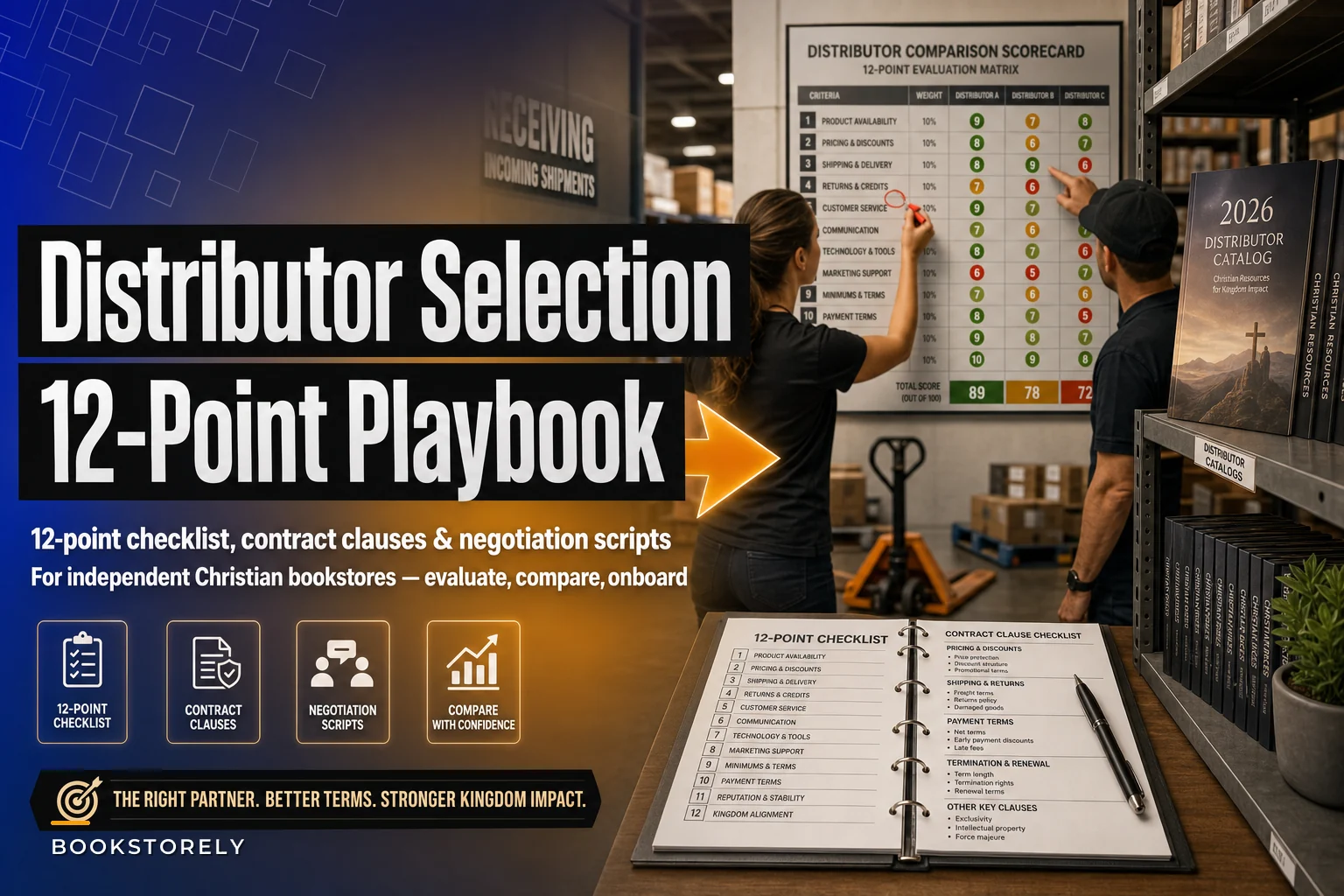 Choosing a Christian Book Distributor: a 12‑Point Evaluation Checklist and Contract Playbook for Independent Bookstores