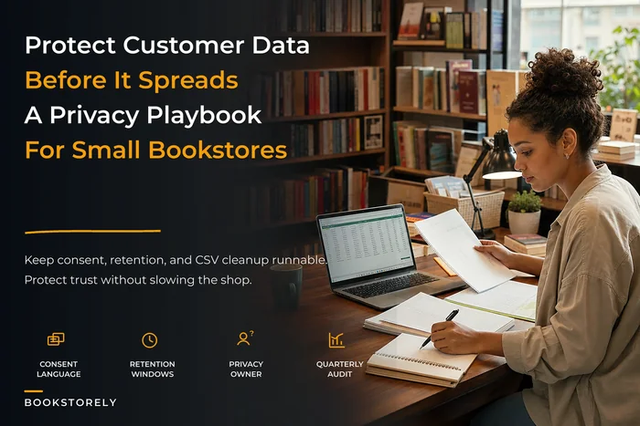Customer data governance and privacy playbook for bookstores