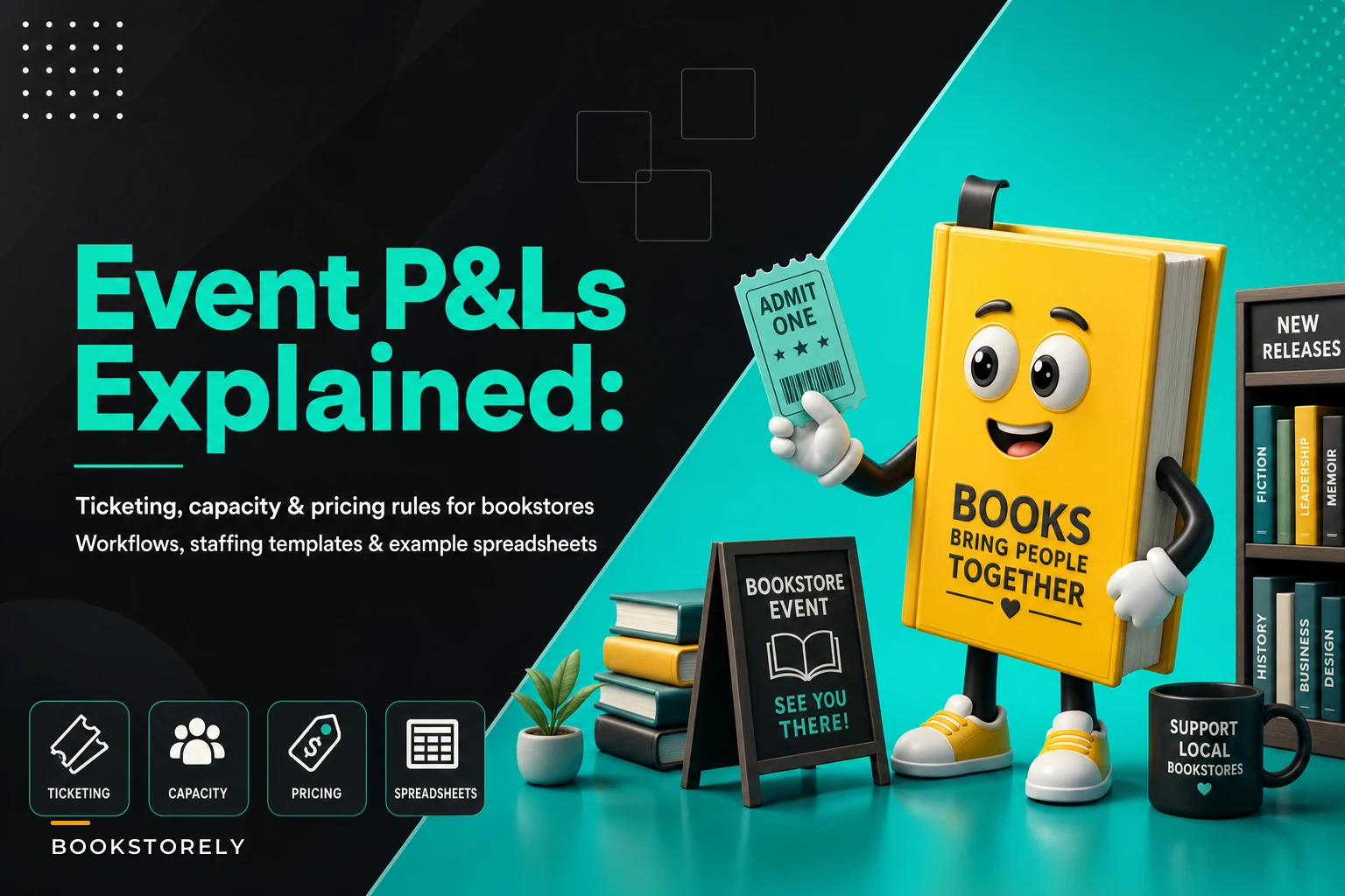 Event P&Ls explained: ticketing, capacity and pricing rules that make bookstore events profitable