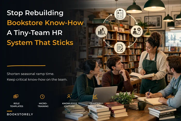 HR and knowledge management for tiny bookstore teams