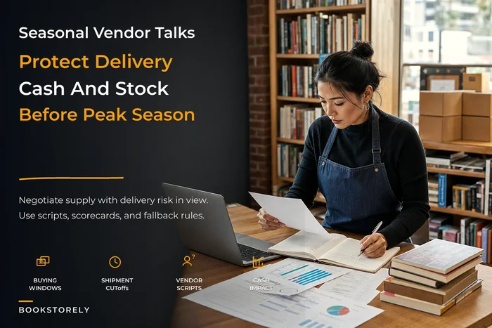 Seasonal vendor negotiation playbook for indie buyers and delivery risk rules