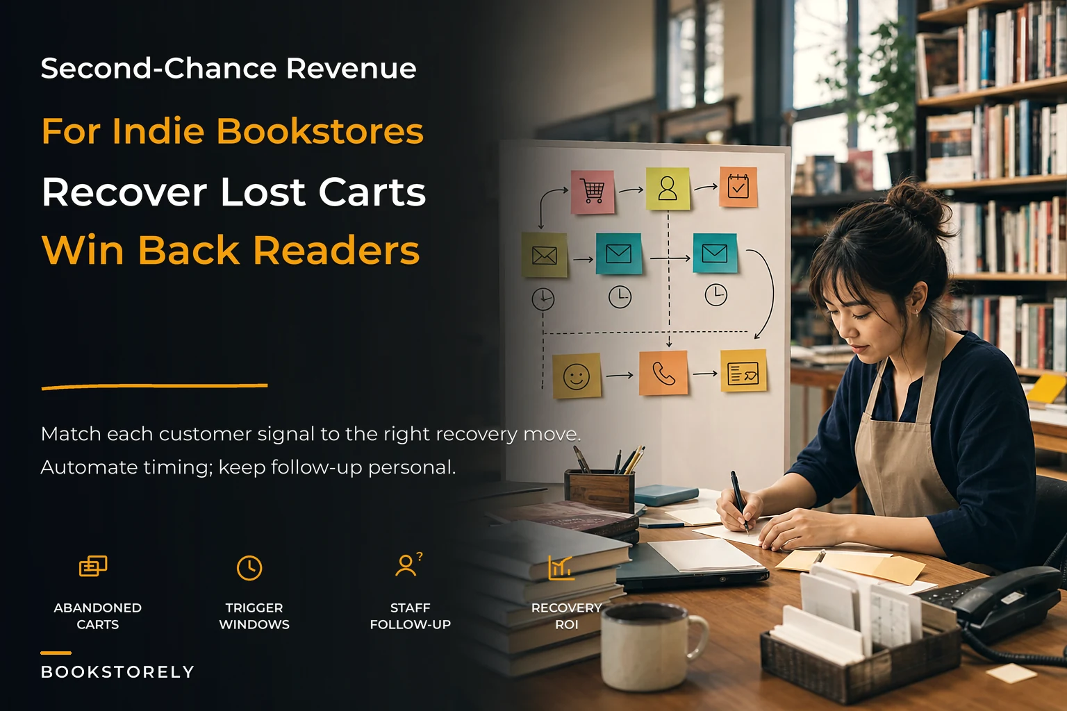 Second-chance revenue playbook for indie bookstores focusing on win‑back