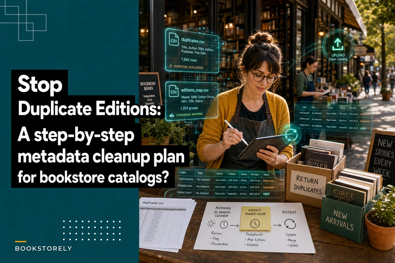 Stop duplicate editions: a step-by-step metadata cleanup plan for bookstore catalogs
