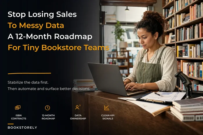 Stop losing sales to messy data: a 12-month bookstore data governance and analytics roadmap for one- to three-person teams