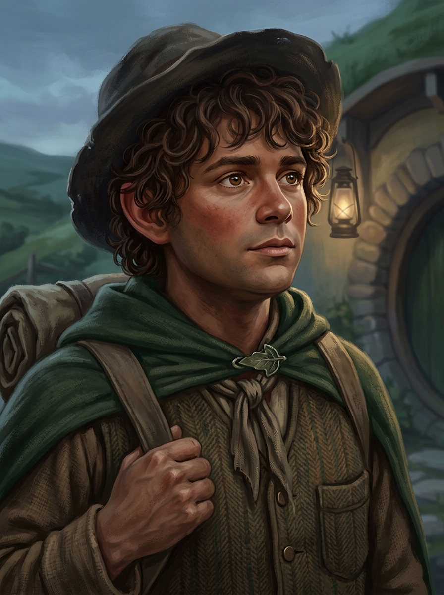 Curly-haired Hobbit