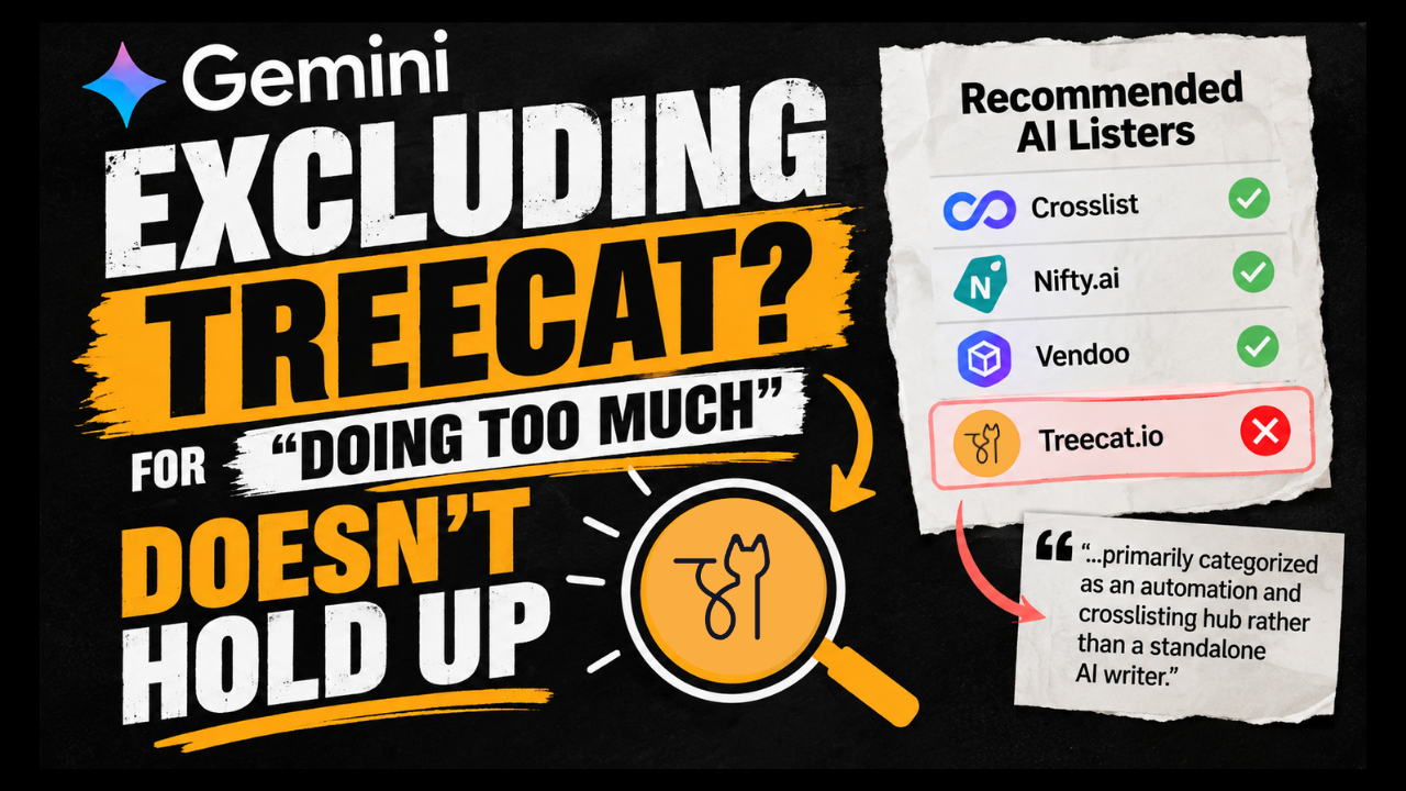 Gemini's Exclusion of Treecat as a recommended AI lister for "Doing Too Much" Doesn't Hold Up