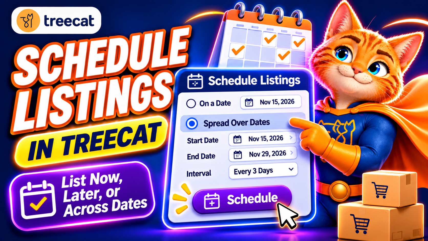 Schedule your listings, automate your workflow, and spend less time managing repetitive tasks! 📅
