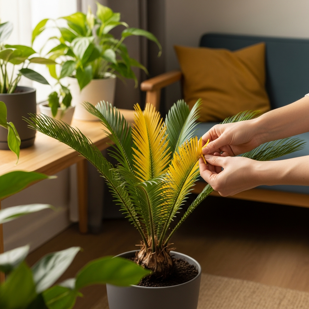Sauver son Cycas revoluta : comment traiter le jaunissement des frondes